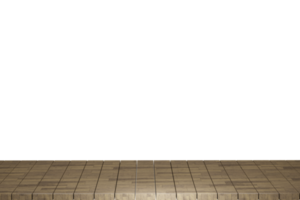 Holztisch, Holztischplatte Vorderansicht 3D-Render isoliert png