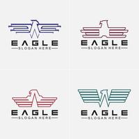 diseño de vector de logotipo de águila, plantilla de logotipo de halcón, ilustración de halcón