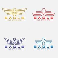 Eagle logo vector design, falcon logotype template, hawk illustration