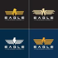 diseño de vector de logotipo de águila, plantilla de logotipo de halcón, ilustración de halcón