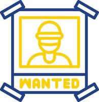 Wanted Vector Icon Design