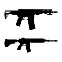 Gun black silhouette vector files Free Vector