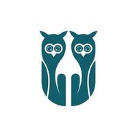 Owl logo icon design animal and simple business vector