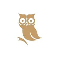 Owl logo icon design animal and simple business vector