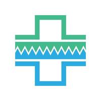 diseño de logotipo digital de icono de salud médica vector