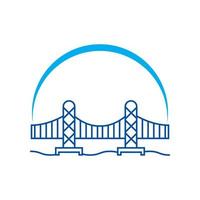 diseño de icono de logotipo de puente y símbolo de negocio vector