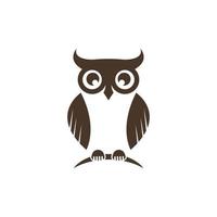 Owl logo icon design animal and simple business vector