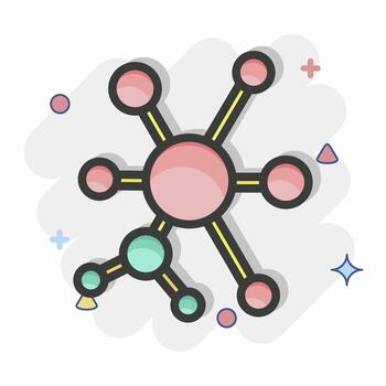 Icon Q-Learning. related to Machine Learning symbol. Comic Style. simple design editable. simple illustration. simple vector icons