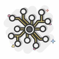 Icon Neural Network. related to Machine Learning symbol. Comic Style. simple design editable. simple illustration. simple vector icons
