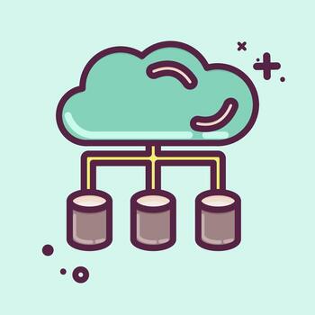 icono de grandes datos. relacionado con el símbolo de aprendizaje automático. estilo mbe. diseño simple editable. ilustración sencilla. iconos vectoriales simples vector