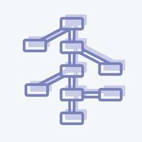 Icon Decision Trees. related to Machine Learning symbol. two tone style. simple design editable. simple illustration. simple vector icons