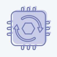 Icon Temporal Cycle Consistency. related to Machine Learning symbol. two tone style. simple design editable. simple illustration. simple vector icons