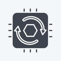 Icon Temporal Cycle Consistency. related to Machine Learning symbol. glyph style. simple design editable. simple illustration. simple vector icons