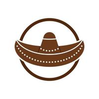 icono de logotipo de diseño de vector de sombrero simple