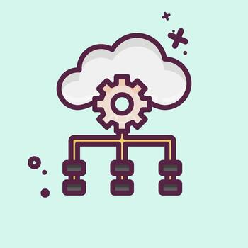 Icon Temporal Difference. related to Machine Learning symbol. MBE style. simple design editable. simple illustration. simple vector icons