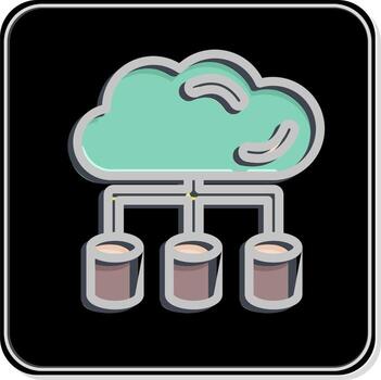 Icon Big Data. related to Machine Learning symbol. Glossy Style. simple design editable. simple illustration. simple vector icons