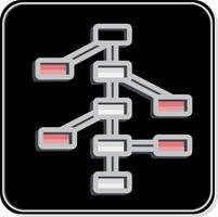 Icon Decision Trees. related to Machine Learning symbol. Glossy Style. simple design editable. simple illustration. simple vector icons