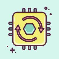 Icon Temporal Cycle Consistency. related to Machine Learning symbol. MBE style. simple design editable. simple illustration. simple vector icons