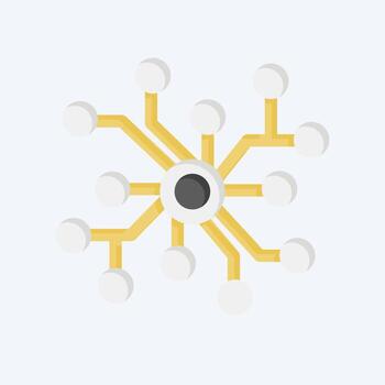 Icon Neural Network. related to Machine Learning symbol. flat style. simple design editable. simple illustration. simple vector icons