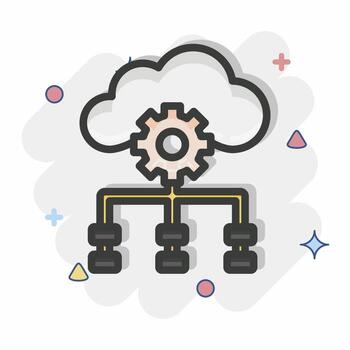 icono diferencia temporal. relacionado con el símbolo de aprendizaje automático. estilo cómico diseño simple editable. ilustración sencilla. iconos vectoriales simples vector