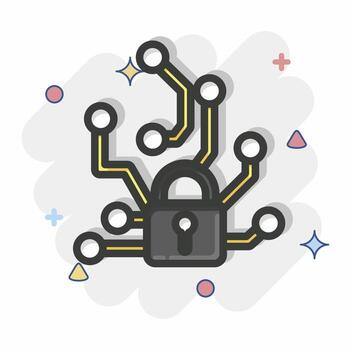 iconos de ataques adversarios. relacionado con el símbolo de aprendizaje automático. estilo cómico diseño simple editable. ilustración sencilla. iconos vectoriales simples vector