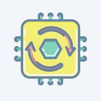 Icon Temporal Cycle Consistency. related to Machine Learning symbol. doodle style. simple design editable. simple illustration. simple vector icons