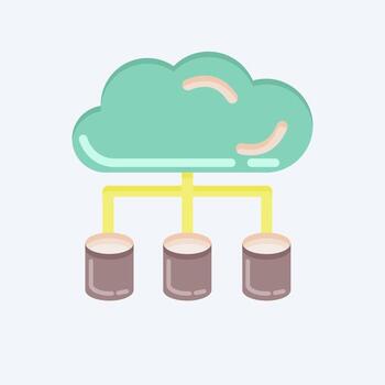 Icon Big Data. related to Machine Learning symbol. flat style. simple design editable. simple illustration. simple vector icons