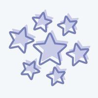 icono de estrellas alrededor. relacionado con el símbolo de las estrellas. estilo de dos tonos. diseño simple editable. ilustración sencilla. iconos vectoriales simples vector