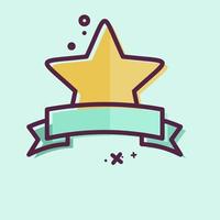 estrella de premio de icono. relacionado con el símbolo de las estrellas. estilo mbe. diseño simple editable. ilustración sencilla. iconos vectoriales simples vector