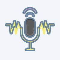 Icon Speech Recognition. related to Machine Learning symbol. doodle style. simple design editable. simple illustration. simple vector icons