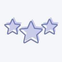 Icon 3 Stars. related to Stars symbol. two tone style. simple design editable. simple illustration. simple vector icons