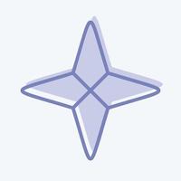 icono de estrellas de cuatro puntas. relacionado con el símbolo de las estrellas. estilo de dos tonos. diseño simple editable. ilustración sencilla. iconos vectoriales simples vector