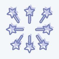 fuegos artificiales de icono. relacionado con el símbolo de las estrellas. estilo de dos tonos. diseño simple editable. ilustración sencilla. iconos vectoriales simples vector