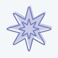 icono estrella de ocho puntas. relacionado con el símbolo de las estrellas. estilo de dos tonos. diseño simple editable. ilustración sencilla. iconos vectoriales simples vector