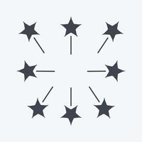 fuegos artificiales de icono. relacionado con el símbolo de las estrellas. estilo de glifo. diseño simple editable. ilustración sencilla. iconos vectoriales simples vector