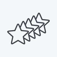 Icon S Stars. related to Stars symbol. line style. simple design editable. simple illustration. simple vector icons