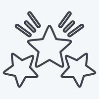 icono premio estrella 2. relacionado con el símbolo de estrellas. estilo de línea diseño simple editable. ilustración sencilla. iconos vectoriales simples vector