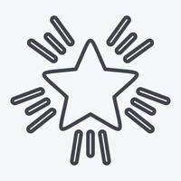 Icon Christmas Stars. related to Stars symbol. line style. simple design editable. simple illustration. simple vector icons
