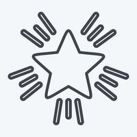 icono de estrellas de navidad. relacionado con el símbolo de las estrellas. estilo de línea diseño simple editable. ilustración sencilla. iconos vectoriales simples vector