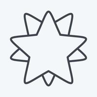 icono 10 estrellas puntiagudas. relacionado con el símbolo de las estrellas. estilo de línea diseño simple editable. ilustración sencilla. iconos vectoriales simples vector