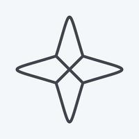 Icon Four Point Stars. related to Stars symbol. line style. simple design editable. simple illustration. simple vector icons