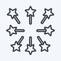 Icon Firework. related to Stars symbol. line style. simple design editable. simple illustration. simple vector icons