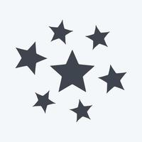 icono de estrellas alrededor. relacionado con el símbolo de las estrellas. estilo de glifo. diseño simple editable. ilustración sencilla. iconos vectoriales simples vector