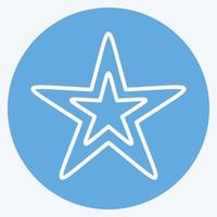 estrella de icono. relacionado con el símbolo de las estrellas. estilo de ojos azules. diseño simple editable. ilustración sencilla. iconos vectoriales simples vector