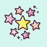 icono de estrellas alrededor. relacionado con el símbolo de las estrellas. estilo mbe. diseño simple editable. ilustración sencilla. iconos vectoriales simples vector