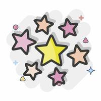 icono de estrellas alrededor. relacionado con el símbolo de las estrellas. estilo cómico diseño simple editable. ilustración sencilla. iconos vectoriales simples vector