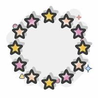 icono de estrellas de la UE. relacionado con el símbolo de las estrellas. estilo cómico diseño simple editable. ilustración sencilla. iconos vectoriales simples vector