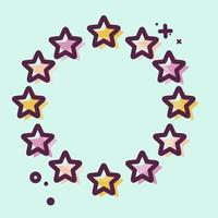 Icon EU Stars. related to Stars symbol. MBE style. simple design editable. simple illustration. simple vector icons