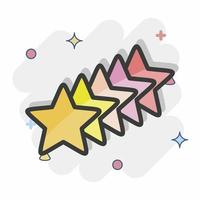 estrellas de icono. relacionado con el símbolo de las estrellas. estilo cómico diseño simple editable. ilustración sencilla. iconos vectoriales simples vector