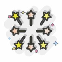 Icon Firework. related to Stars symbol. Comic Style. simple design editable. simple illustration. simple vector icons